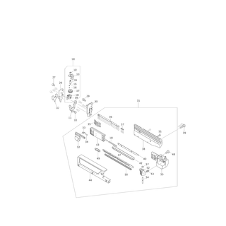MAKITA Untere Schiene komplett | Ersatzteile f�r PT354D | 144335-0