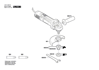 BOSCH Luftverteiler | Ersatzteile für GWS 7-115 E | 1619P02819