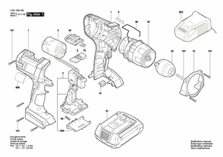 BOSCH Schaltfeder | Ersatzteile für GSR 14,4 VE-2-LI | 2609111021