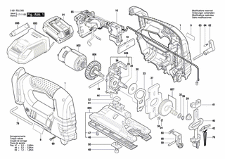 BOSCH Arbeitsplatte | Ersatzteile für GST 18 V-LI | 2601099225