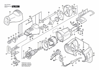 BOSCH Rückhalteblech | Ersatzteile für GSA 1200 E | 1619P01308