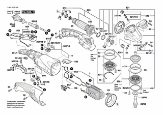 BOSCH Motorgehäuse BLAU | Ersatzteile für GWS 15-125 CIH | 1605108255