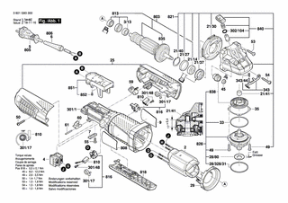 BOSCH Rasthebel | Ersatzteile für GWS 15-125 CIPX | 1607000742