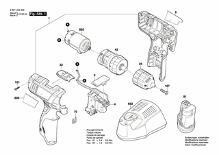 BOSCH Et-Motorgruppe 10,8V | Ersatzteile für GSR 1080-2-LI | 2609199724