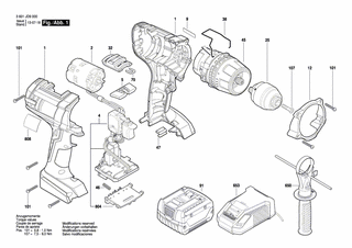 BOSCH Kontakthalter | Ersatzteile für GSR 14,4 VE-2-LI | 1609280474