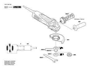 BOSCH Flachkopfschraube | Ersatzteile fr GWS 17-125 CIE | 1607000V42