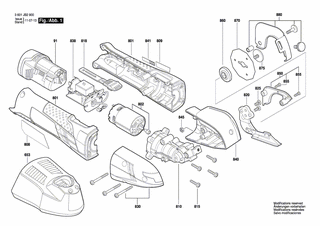 BOSCH Untermesser | Ersatzteile für GUS 10,8 V-LI | 1619PA2330