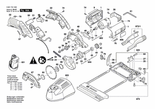BOSCH Grundplatte komplett | Ersatzteile für GKS 10,8 V-LI | 1619P11485