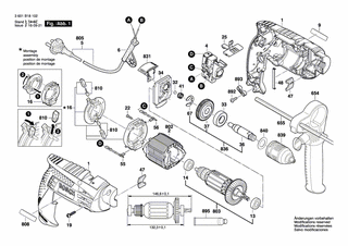 BOSCH Bohrspindel | Ersatzteile für GSB 1600 RE | 2609160124