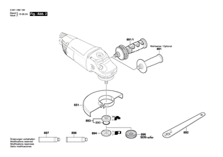 BOSCH Druckknopf | Ersatzteile fr GWS 22-230 H | 1607000354
