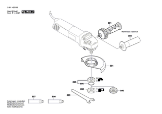 BOSCH Zusatzhandgriff M10 ANTI-VIBRATION | Ersatzteile f�r GWS 8-125 | 16020250A0