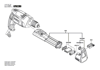 BOSCH Netzanschlussleitung EU 2,65m 2 x 1,0mm H05 RN-F | Ersatzteile für PSB 650 RA | 1607000388