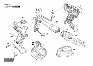 BOSCH Verstellschieber ROT | Ersatzteile für PSR 12-2 | 2601099096
