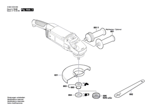 BOSCH Luftleitring | Ersatzteile f�r PWS 2000-230 JE | 1600591036