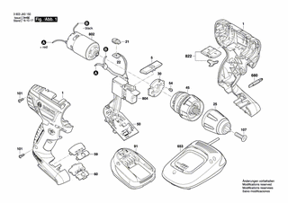 BOSCH EL-Baugruppe | Ersatzteile für PSB 1800 LI-2 | 2609007188