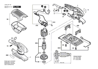 BOSCH Typschild | Ersatzteile für PSS 200 AC | 2609004000