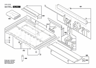 BOSCH Tisch | Ersatzteile für PTS 10 | 1609203P41