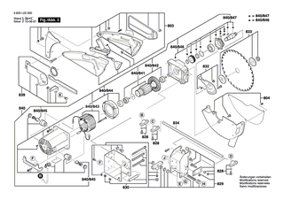 BOSCH Tisch | Ersatzteile für PTS 10 | 1609203P41