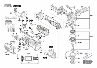 BOSCH Lagerflansch | Ersatzteile für PWS 1000-125 CE | 2609007333