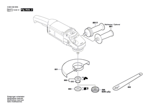 BOSCH Druckknopf | Ersatzteile fr PWS 1900 | 1607000354
