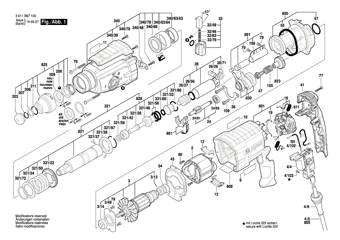 BOSCH Hammerkolben | Ersatzteile für GBH 2-28 DV - 3611B67100