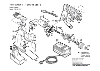 BOSCH Senkschraube M5x20 | Ersatzteile für GBM 9,6 VES-2 | 2609110721