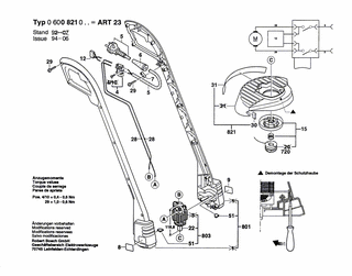 BOSCH Tülle Ø7,2-Ø9,5x81 MM | Ersatzteile für ART 23 | 1600703026
