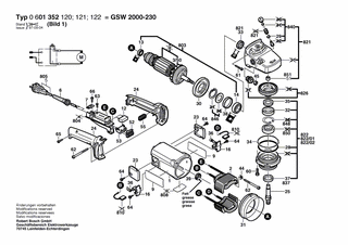 BOSCH Typschild 26x52 MM | Ersatzteile fr GWS 2000-230 | 1601106032