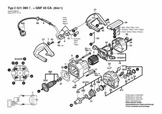 BOSCH Typschild 26x52 MM | Ersatzteile fr GNF 45 CA | 1601106032