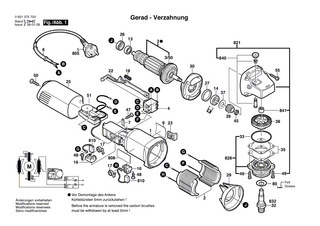 BOSCH Schleifspindel M14, SW17 | Ersatzteile für GWS 6-115 E | 1603523110