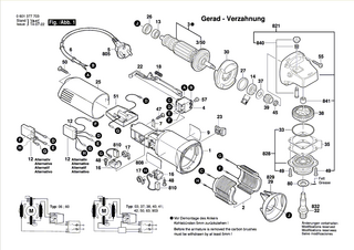 BOSCH Zweilochmutterndreher | Ersatzteile für GWS 850 C | 1619P08927