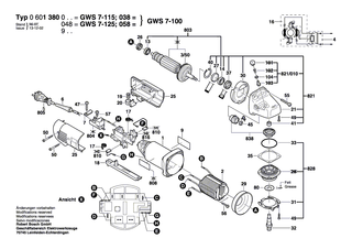 BOSCH Schalter | Ersatzteile fr GWS 7-115 | 1607200120