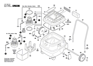 BOSCH Zwischengeh�use | Ersatzteile f�r GAS 50 M | 1600A000R7