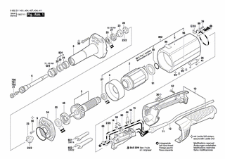 BOSCH Gewindebuchse M 32x1 LINKSGEWINDE | Ersatzteile für Geradschleifer | 1600362018