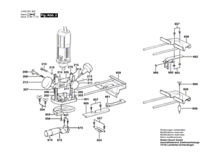 BOSCH Verstellschieber BLAU | Ersatzteile f�r POF 500 A | 2602319005