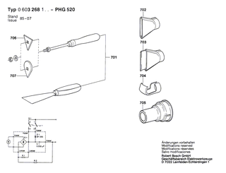 BOSCH T�lle | Ersatzteile f�r PHG 520 | 1609202793