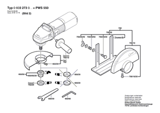 BOSCH Verstellschieber | Ersatzteile für PWS 550 | 1602319002