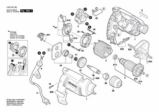 BOSCH Pvc-Elektr Leitung L=95 MM | Ersatzteile für PSB 550 RE | 1614431025