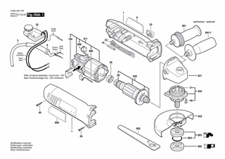 BOSCH Tülle Ø6,5-Ø6,9x95 MM | Ersatzteile für PWS 9-125 CE | 2600703012