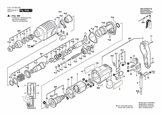 BOSCH Netzanschlussleitung EU 4,15m 2 x 1,0mm H07 RN-F | Ersatzteile für UBH 2/20 SE | 1614460026