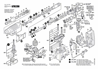 BOSCH Motorgehäuse BLAU | Ersatzteile für GBH 5/40 DCE | 1615102142