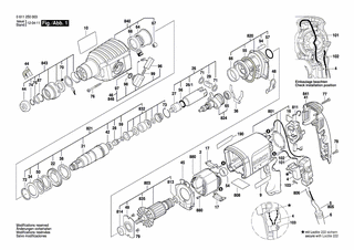 BOSCH Knebelgriff SCHWARZ | Ersatzteile für GBH 2-22 S | 1612026097