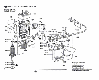 BOSCH Tülle Ø6,4-Ø7,5x75 MM | Ersatzteile für USG 380 FA | 1600703016