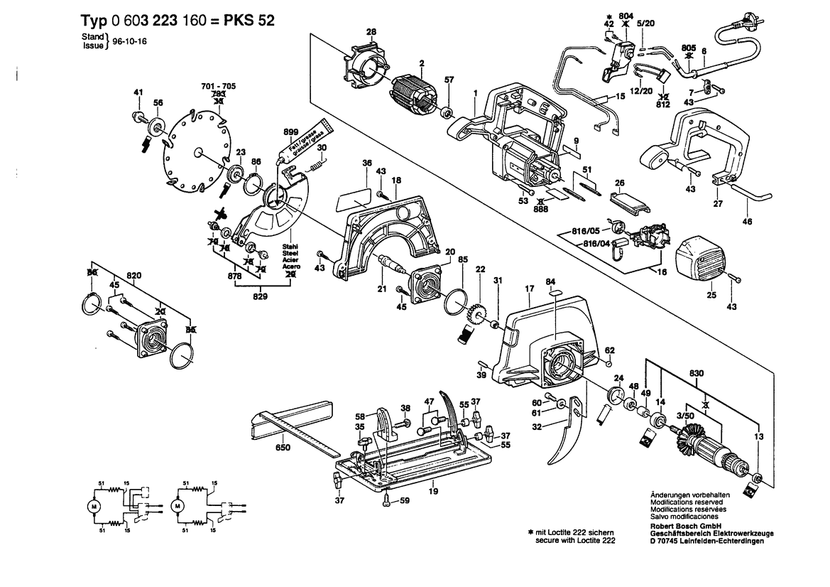 BOSCH PKS 52 - 0603223160