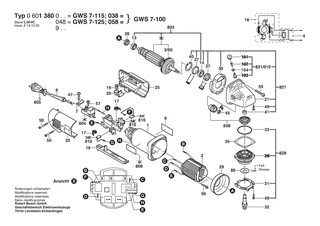 BOSCH GWS 7-125 K - 0601380948