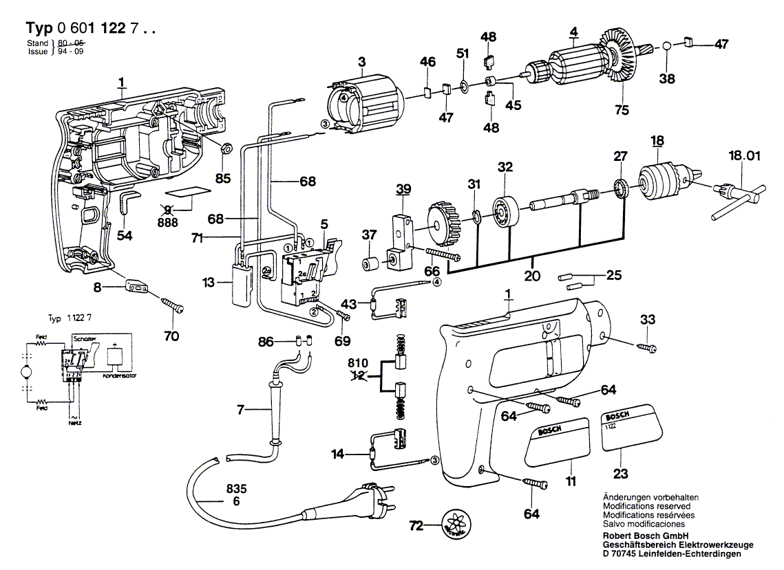 BOSCH Bohrmaschine - 0601122760
