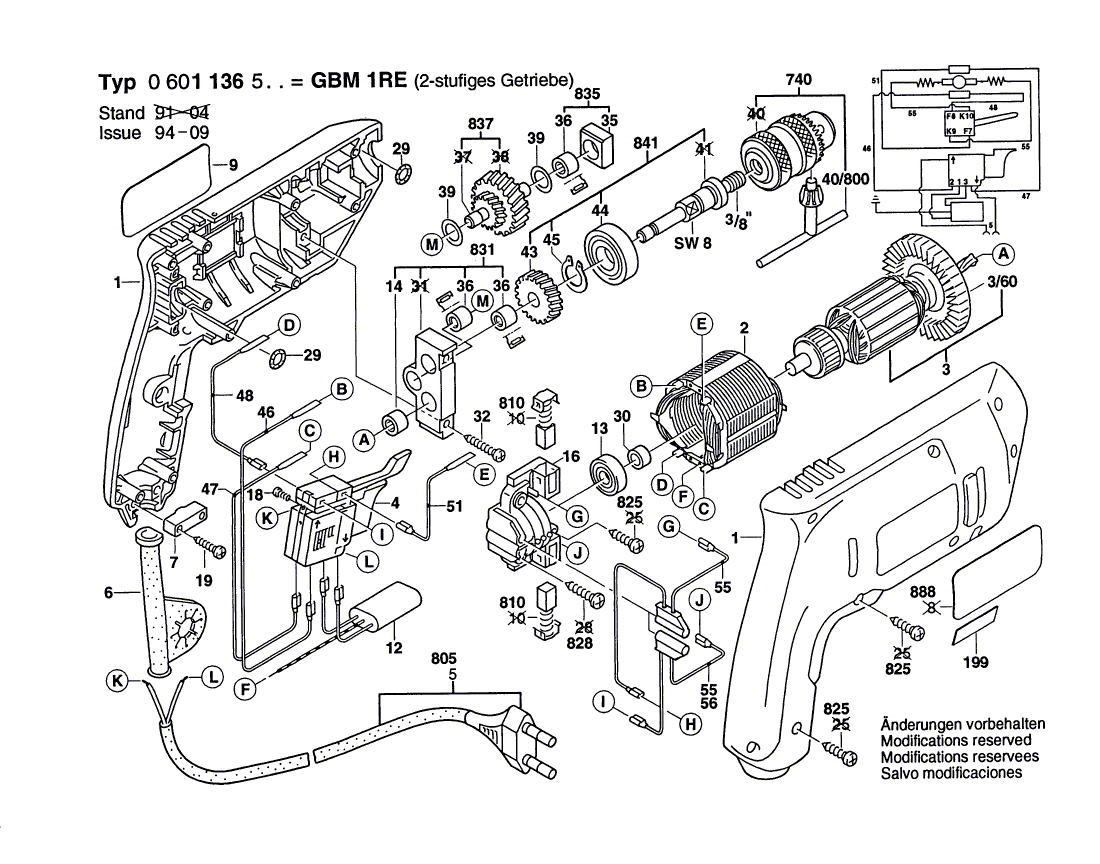 BOSCH GBM 1 RE - 0601136566