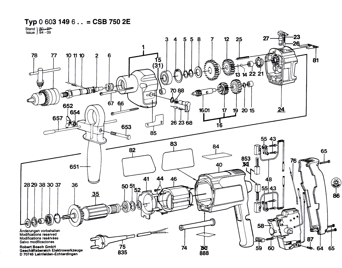 BOSCH CSB 750-2 E - 0603149603