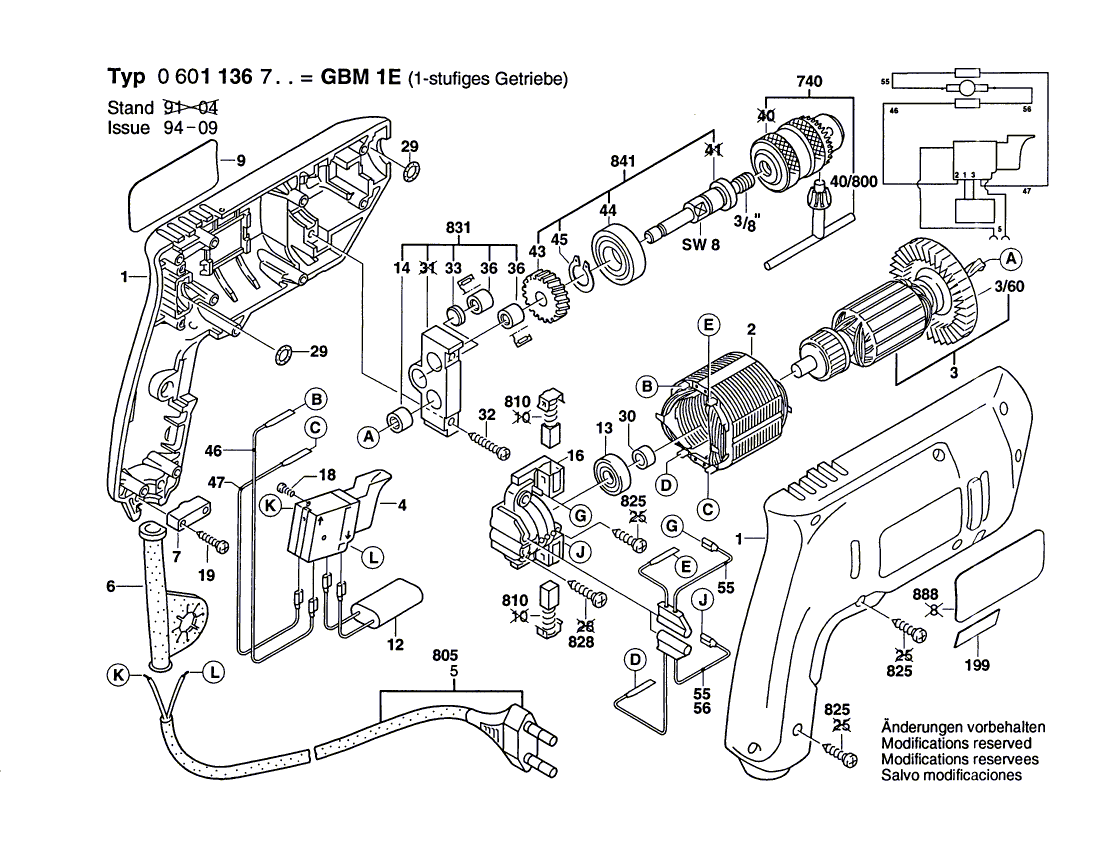 BOSCH GBM 1 RE - 0601136766