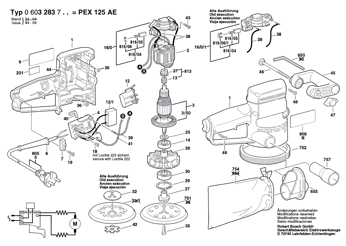 BOSCH PEX 125 AE - 0603283703